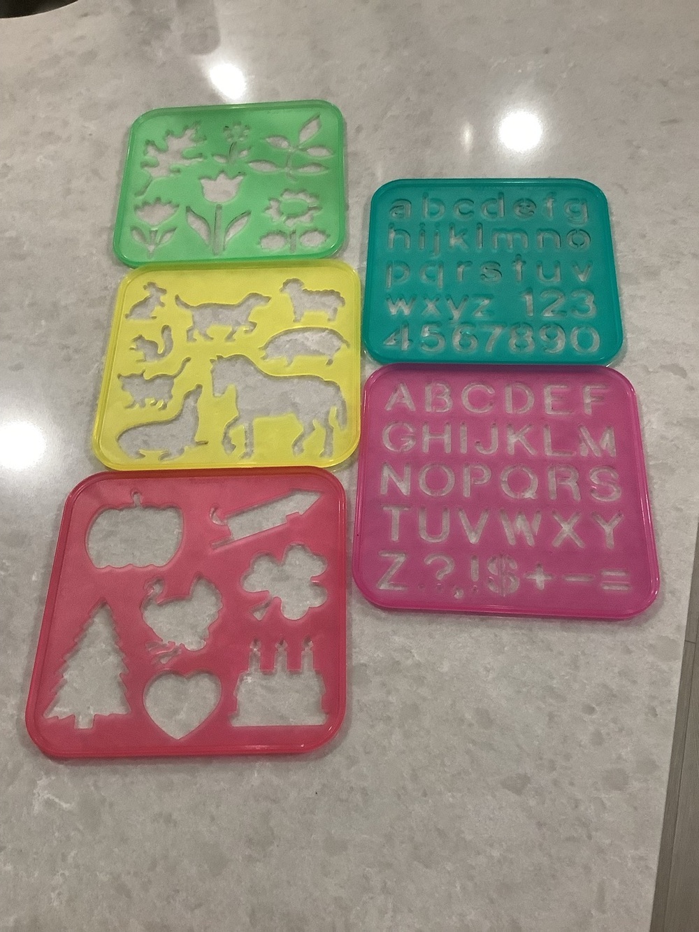 Tupperware stencils